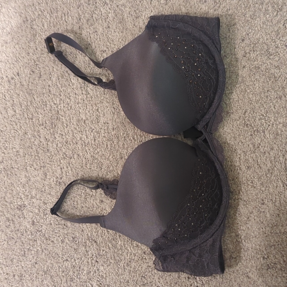 Victoria's secret grey lace push up bra
